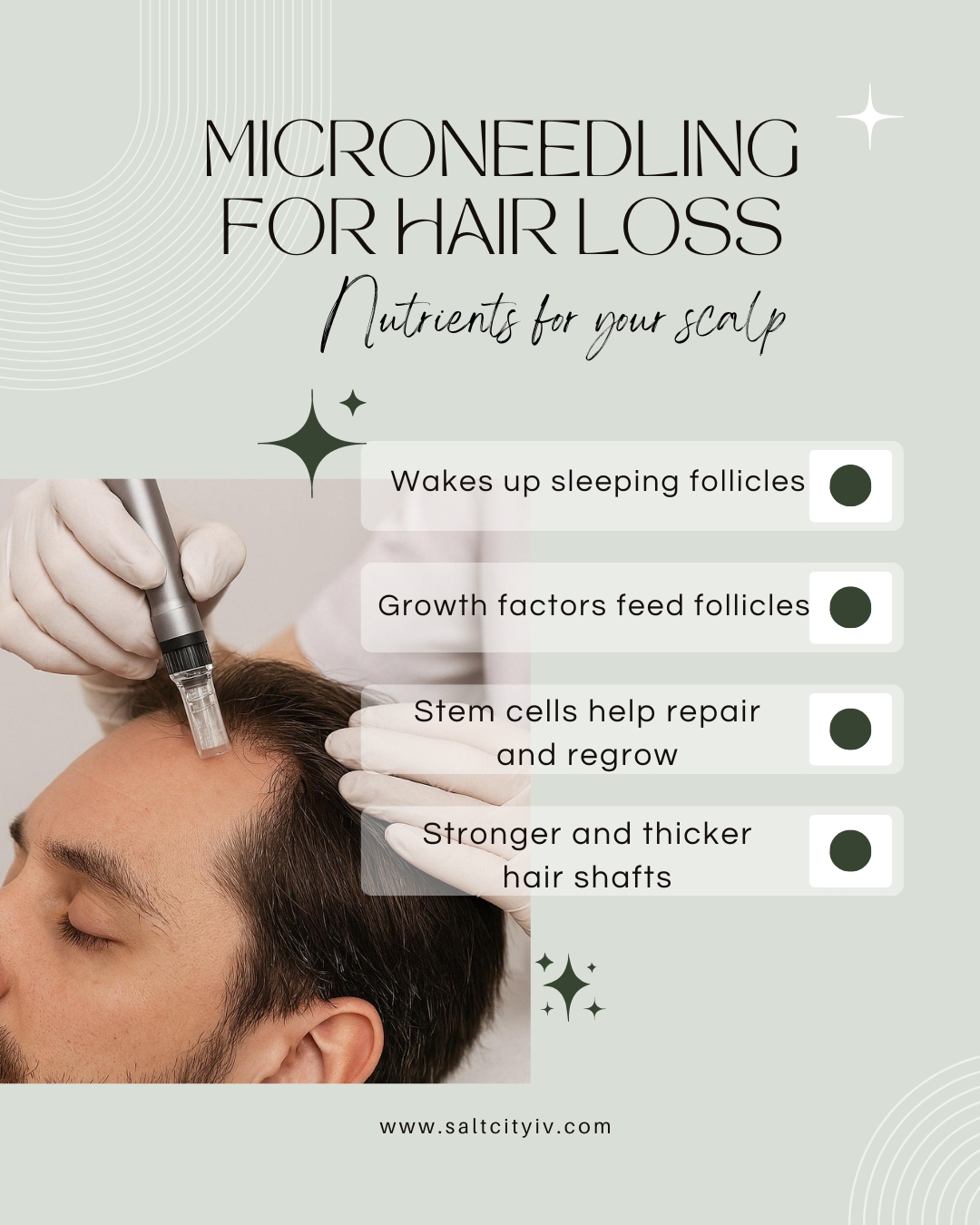 Microneedling for hair loss - nutrients for your scalp with the DP Derm pen